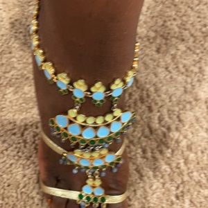 Giuseppe sandals, metallic, ankle